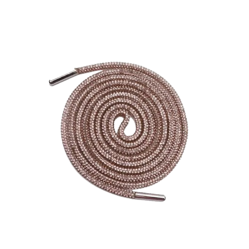 2 Lacets Ronds En Strass 3,7 Mm - Pour Baskets, Sweats, Ceintures De Robe, Déco Tendance Et Facile à Utiliser